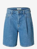 Selected - Slfwide Merle-Kori Hw Denim Shorts - Džinsiniai šortai - Mėlyna