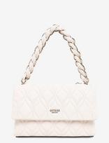 GUESS - Maxine Flap Crossbody - Rankinė per petį - Kreminė spalva