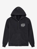 Deus Ex Machina - Shield Garment Dyed Zip Hoodie - Džemperis - Juoda
