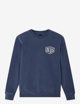 Deus Ex Machina - Shield Garment Dyed Crew - Megztinis - Tamsiai mėlyna