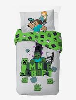 Minecraft - Bed Linen Minecraft Build & Explore 140X200 60X63 Cm - Patalynė - Žalia