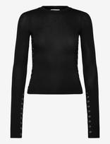 Weekday - Press Studs Long Sleeve - Marškinėliai ilgomis rankovėmis - Juoda