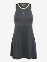 RS Sports - Women's Performance Dress - Mesh Rec (Deep Grey/Ace Yellow,M,St) - Sportinė suknelė - Pilka