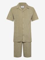 Lindbergh - Relaxed Fit Towel Shirt S/S Set - Marškiniai trumpomis rankovėmis - Žalia