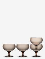 Sagaform - Billi Coupe Glass Rpet, 4-Pcs - Šampano taurės - Ruda