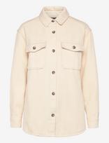 Patagonia - W's Fjord Loft Overshirt Jkt - Sportiniai marškinėliai - Kreminė spalva