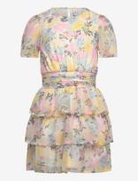 Vero Moda Girl - Vmsmilla Ss Short Layer Dress Wvn Girl - Suknelė trumpomis rankovėmis - Balta