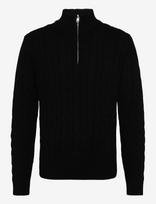 Lindbergh - Cabel Zip-Neck Knit - Megztinis su užtrauktuku - Juoda