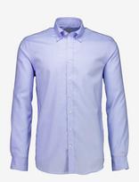 Lindbergh Black - 1927: Pinpoint Oxford Shirt Wf L/S - Oksfordo marškiniai - Mėlyna