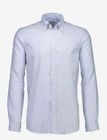 Lindbergh Black - 1927: Pinpoint Oxford Shirt Wf L/S - Oksfordo marškiniai - Mėlyna