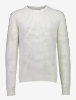 Lindbergh - Structure O-Neck Knit - Apvalios apykaklės megztinis - Balta