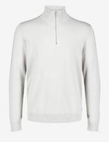 Lindbergh - Soft Viscose Blend Half Zip Sweater - Megztinis su užtrauktuku - Pilka