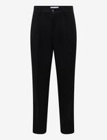 Lindbergh - Wool Look Herringbone Pleated Pants - Klasikinės kelnės - Juoda