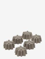 Blomsterbergs - Muffin Mould Flower 6 Pcs Latte Silicone - Keksiukų formelės - Smėlio