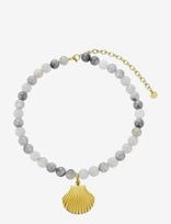Bud To Rose - Marbella Necklace Brown/Gold - Perlų vėriniai - Pilka