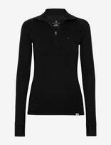 Danish Endurance - Core Merino Half Zip Baselayer Shirt (Women) 1-Pack - Sportiniai apatiniai drabužiai - Juoda