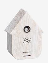 KARLSSON - Sound Box Modern Cuckoo White Wash - Židinio ir stalo laikrodžiai - Juoda