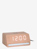 KARLSSON - Alarm Clock Retro W. Light Led Light Wood Veneer - Žadintuvas - Smėlio