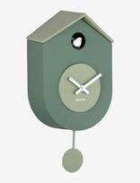 KARLSSON - Wall Clock Grato Cuckoo Jungle Green W. Grayed Jade - Sieninis laikrodis - Žalia