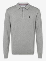 U.S. Polo Assn. - Umsanka Polo Ls Knt - Megztinis su užtrauktuku - Pilka