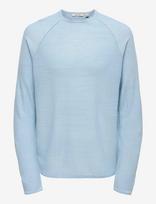 ONLY & SONS - Onsapollo Reg Ls Struc Crew Knit - Apvalios apykaklės megztinis - Mėlyna