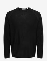 ONLY & SONS - Onsapollo Reg Ls Struc Crew Knit - Apvalios apykaklės megztinis - Juoda