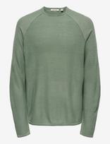 ONLY & SONS - Onsapollo Reg Ls Struc Crew Knit - Apvalios apykaklės megztinis - Žalia