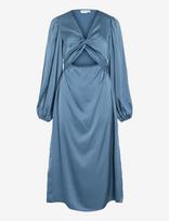 Vila - Vischasta L/S Cut Out Midi Dress - Iki kelių ir midi suknelės - Mėlyna
