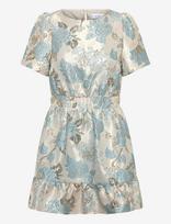 Vila - Viothea O-Neck L/S Short Dress/Dc/Ln - Trumpa suknelė - Balta