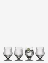 Lyngby Glas - Footed Water Glass Ane - Stiklinė vandeniui - Juoda