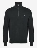 Polo Ralph Lauren - 32/2 Cotton-Sweater-Half Zip - Megztinis su užtrauktuku - Juoda