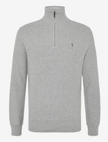 Polo Ralph Lauren - 32/2 Cotton-Sweater-Half Zip - Megztinis su užtrauktuku - Pilka