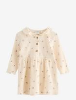 Lindex - Ribbed Dress With Long Sleeves - Suknelė ilgomis rankovėmis - Balta