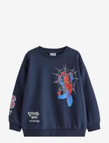 Lindex - Spider-Man Sweatshirt With Brushed Inside - Megztinis - Tamsiai mėlyna