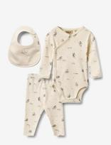 Wheat - Giftbox Flore Baby Set - Bodžių rinkinys - Kreminė spalva