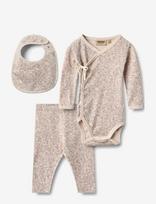 Wheat - Giftbox Flore Baby Set - Bodžių rinkinys - Kreminė spalva