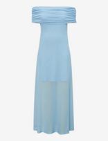 A-View - Kit Off Shoulder Dress - Ilga suknelė - Mėlyna