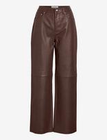 ROUGE EDIT - Roucamely Hw S/F Leather Trouser - Odinės tamprės-kelnės - Ruda