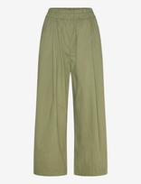 Rue De Tokyo - Pia Gmtd Poplin - Plačios kelnės - Chaki spalva