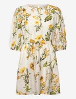 Vila - Vialinia Sol 3/4 O-Neck Short Dress/Ln - Trumpa suknelė - Balta