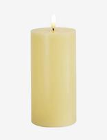 Sirius Home - Sille Ø7,5X15Cm, Pale Yellow - LED žvakė - Geltona