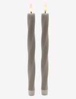 Sirius Home - Nordisk Skulptur, Sille Twist Ø2X26 Cm, Warm Gray - LED žvakė - Pilka