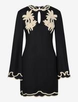 Malina - Henny Embroidered Mini Dress - Trumpa suknelė - Juoda