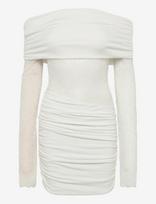 Gina Tricot - Asymmetric Lace Mini Dress - Trumpa suknelė - Balta