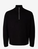 Selected - Slmteller Fn Half Zip Noos - Megztinis su užtrauktuku - Juoda