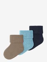 Name It - Nbmnobbu 3P Sock - Kūdikių kojinės - Tamsiai mėlyna