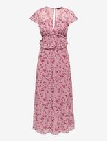 ONLY - Onlvalda S/S Long Frill Dress Wvn Ex - Ilga suknelė - Rožinė