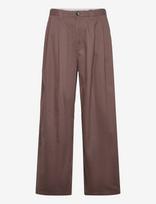 Weekday - Otis Baggy Pleated Twill Chinos - Chino stiliaus kelnės - Ruda