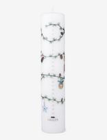 Kähler - Hammershøi Christmas Advent Candle 2026 Ø5 Cm White W. Deco - Advento žvakė - Balta