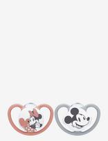 NUK - Space Pacifier Mickey Red/Grey, Size 6-18 Months - Čiulptukas - Pilka